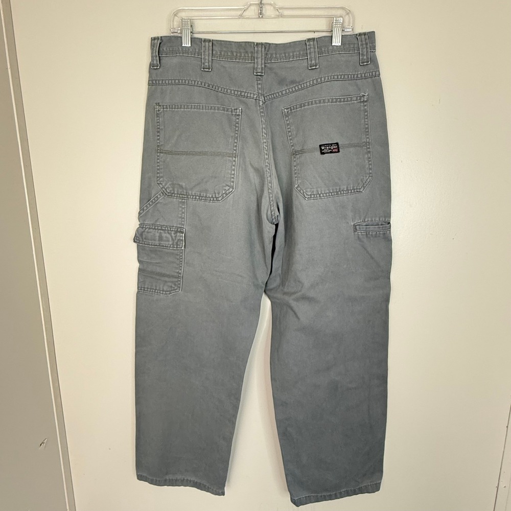 Wrangler Carpenter Pants Mens 34x30 Gray Authentics Utility Workwear - Picture 6 of 7